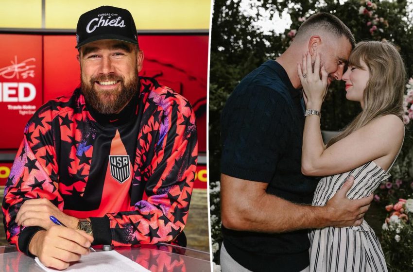  Travis Kelce signs Kansas City Chiefs deal wearing Cartier watch with connection to Taylor Swift