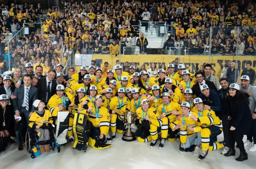  U-M Scores Five Unanswered Goals to Win B1G Championship on Home Ice