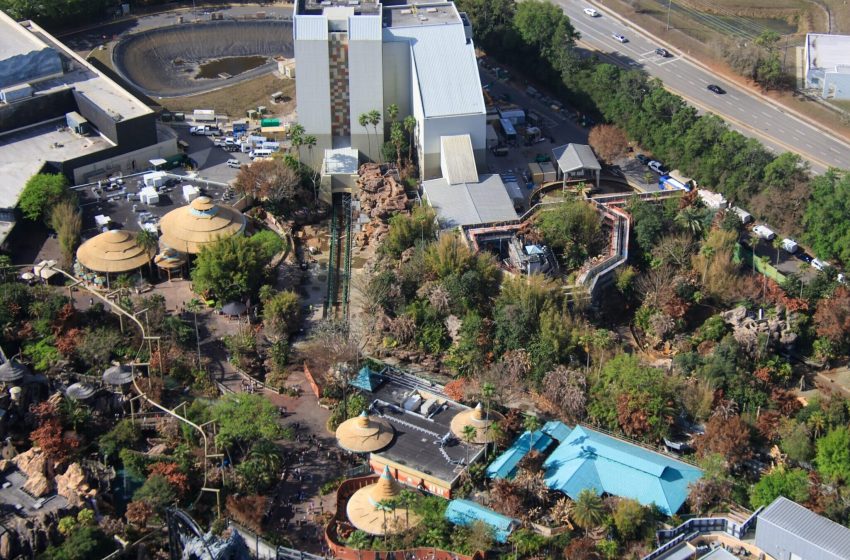 Jurassic Park River Adventure Replaces Old Track, Aerial Photos Show