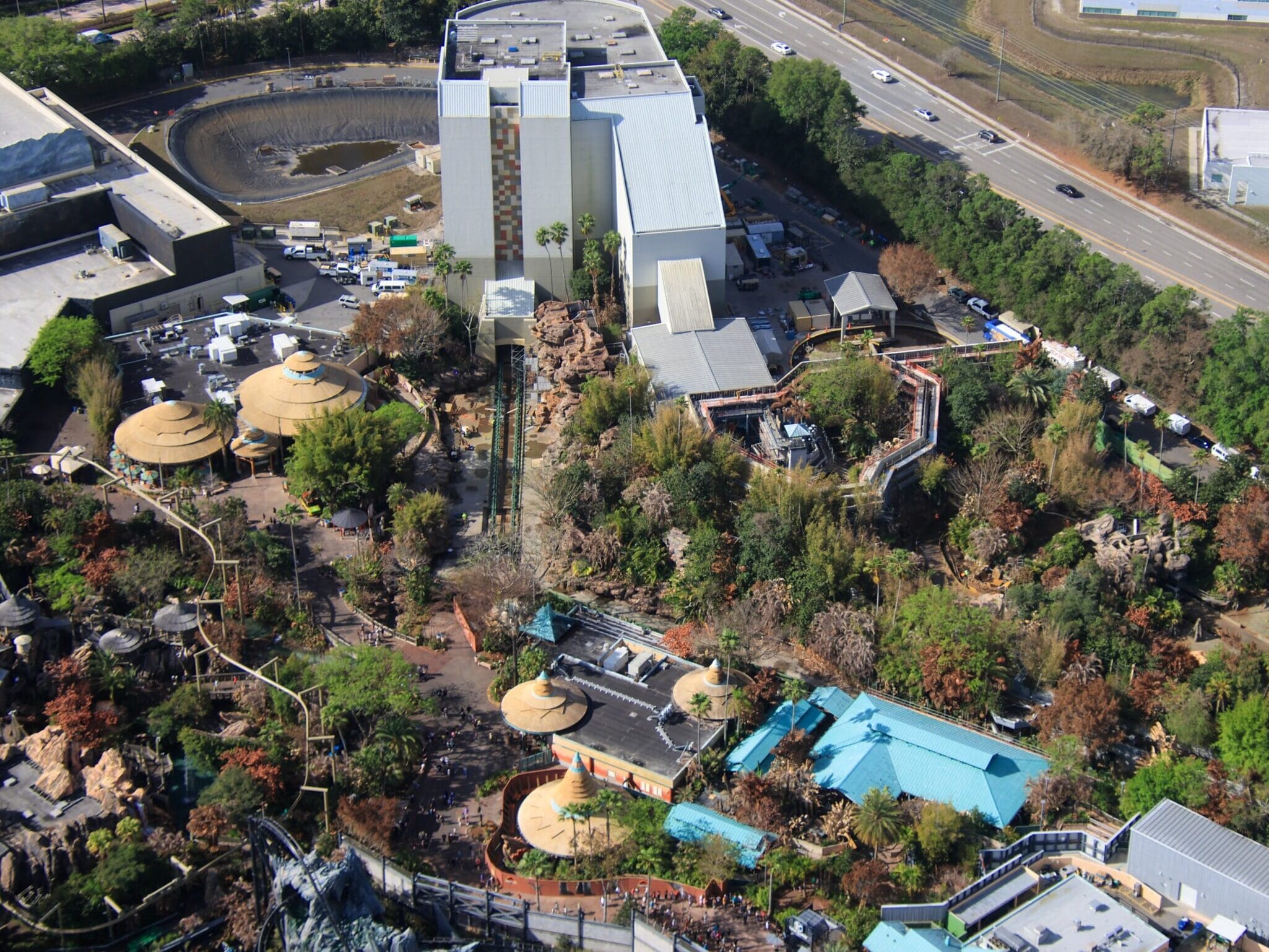 USF Jurassic Park River Adventure ride aerial photos from bioreconstruct.
