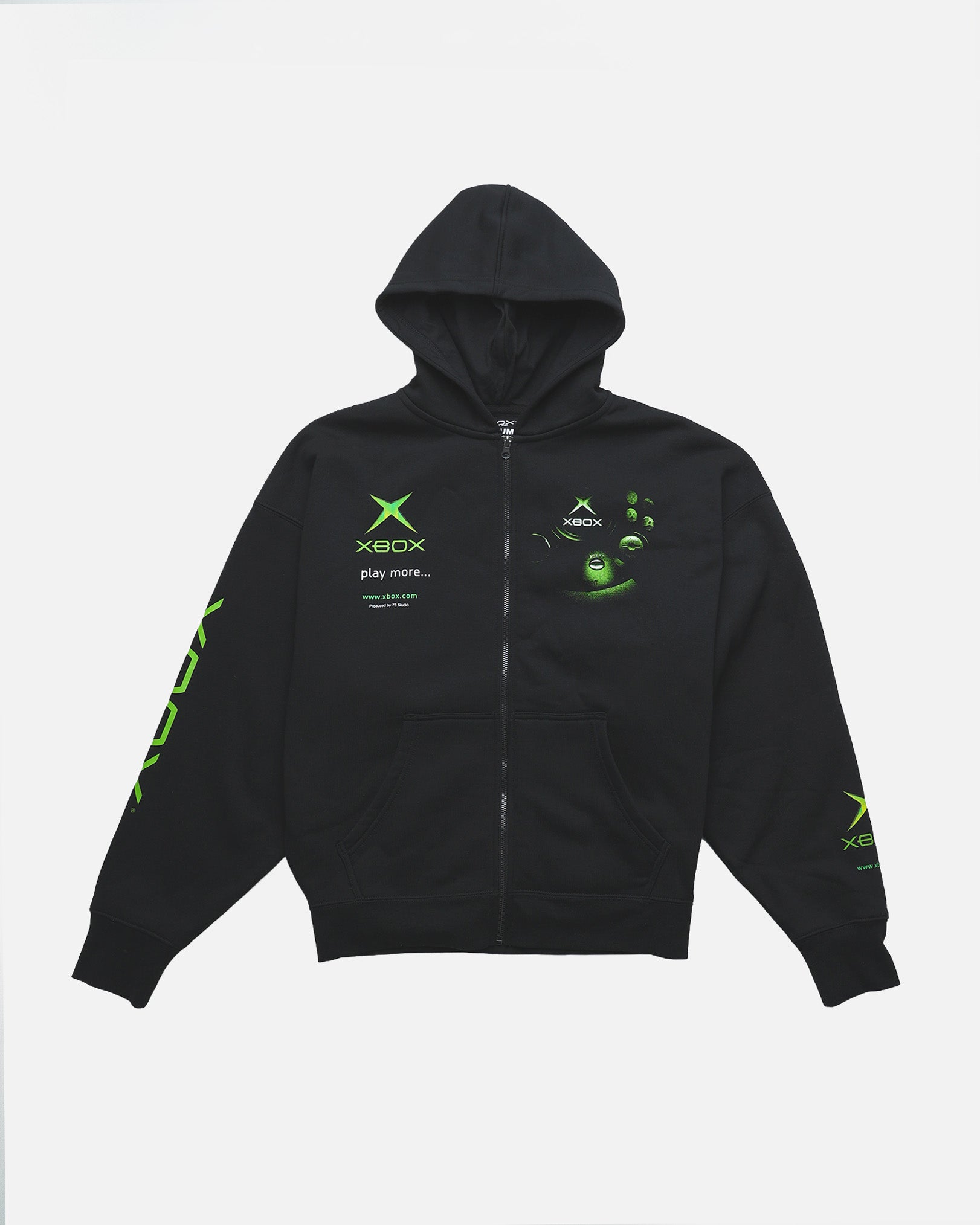 73studio X Xbox 25th Anniversary Play More Zip Hoodie Black - Xs