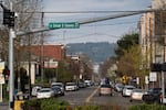 The intersection of Southeast Cesar E Chavez Boulevard and Belmont Street in Portland, Ore. on March 18, 2026.