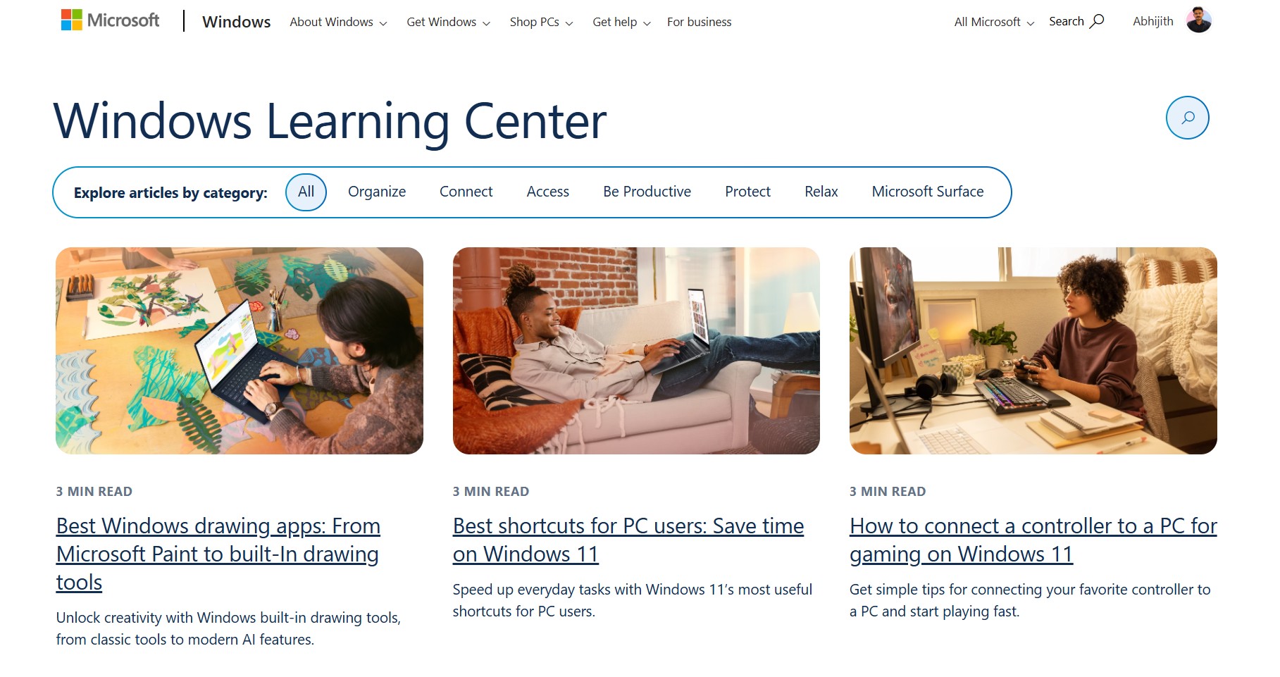Windows Learning Center