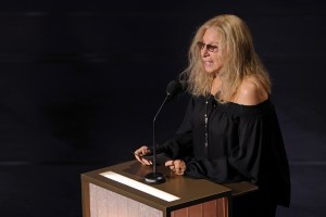 HOLLYWOOD, CALIFORNIA - MARCH 15: Barbra Streisand speaks onstage during the 98th Oscars at Dolby Theatre on March 15, 2026 in Hollywood, California. (Photo by Kevin Winter/Getty Images)