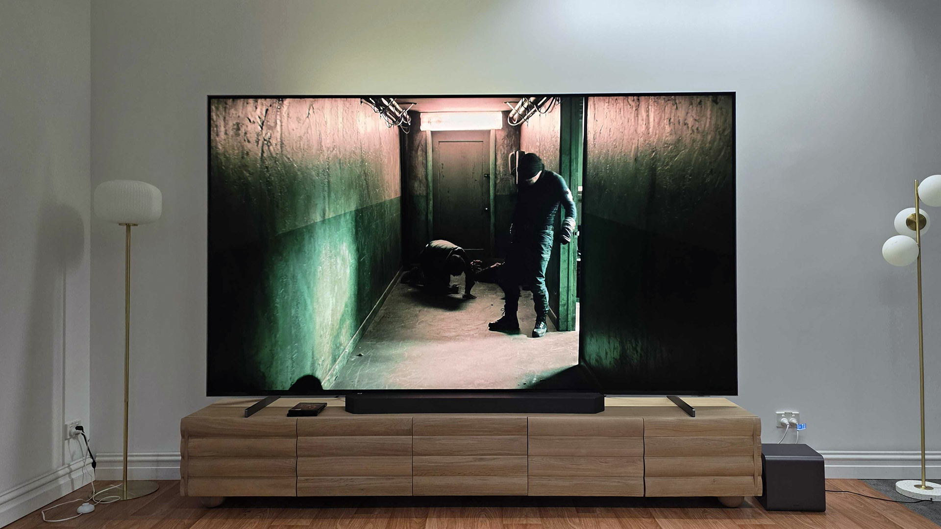 Samsung's MR95F Micro RGB TV in a living room setting