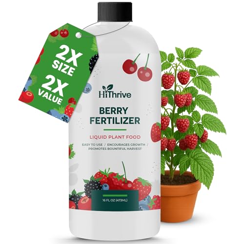 16oz Berry Fertilizer - Makes 16 Gallons of Fruit Tree Fertilizer for Elderberry, Blackberry &amp; More, Nutrient-Rich Liquid Plant Food for Strong Roots, Healthy Growth, and Flavorful Fruits