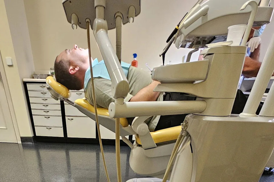 Edd Vieira at the dentistCredit: Kennedy News & Media