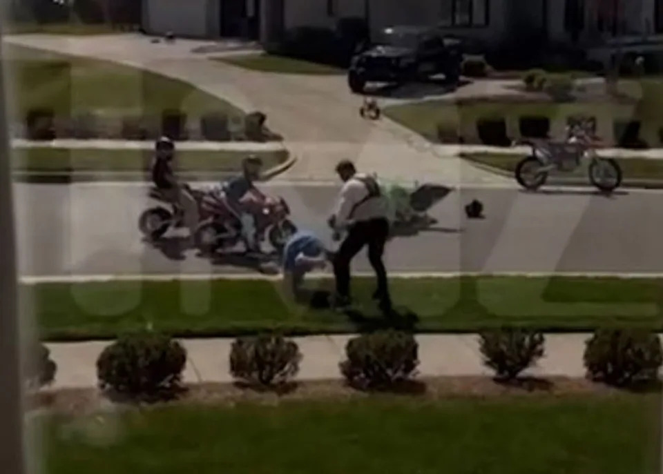 Taylor told TMZ he confronted Ritchson for allegedly driving his motorcycle too fast down their Tennessee street. TMZ