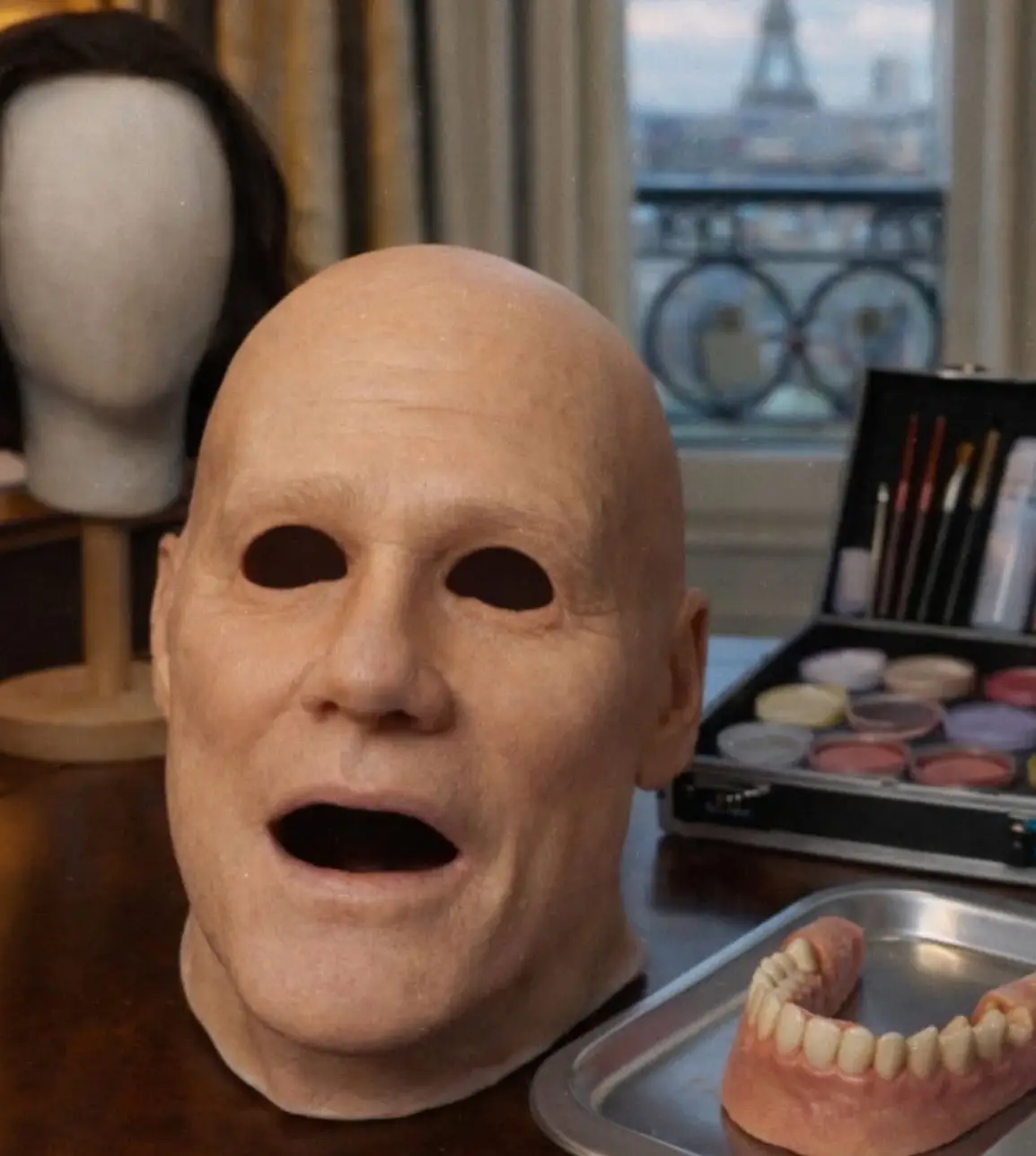 Alexis Stone posted this picture to their Instagram along with pictures of Jim Carrey with the caption 'Alexis Stone as Jim Carrey in Paris' (Instagram)