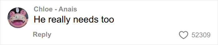 Comment from user Chloe - Anais reading He really needs too, with 52,309 likes on social media platform discussing Timothée Chalamet Oscar chances.