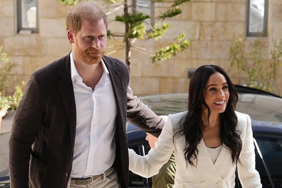 Prince Harry and Meghan Markle in Amman, Jordan on Feb. 25, 2026.Credit: Aaron Chown/PA Images via Getty