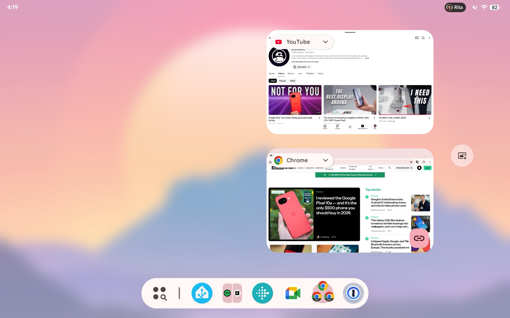 android 16 qpr3 screenshot app switcher desktop new 2