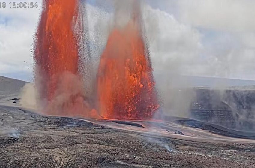  Hawaii’s Kilauea volcano eruptions shoot fountains of lava 1,000 feet in the air, triggering ash warnings