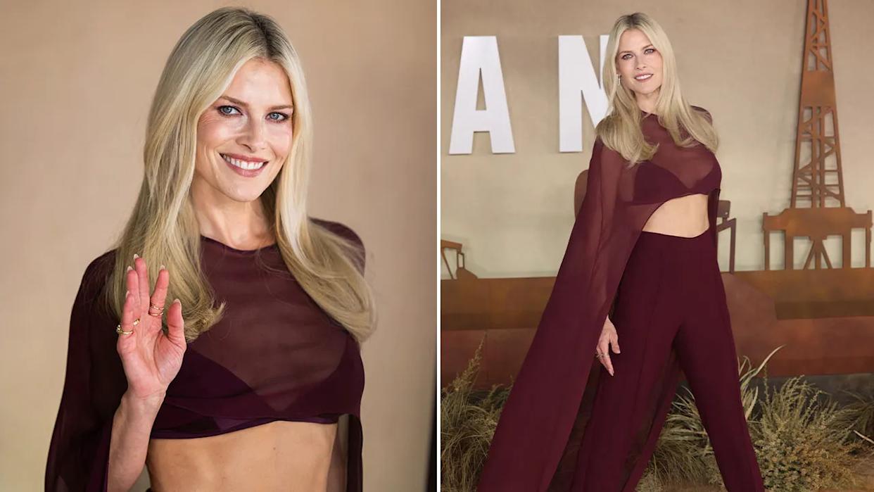 Ali Larter sheer look Landman premiere