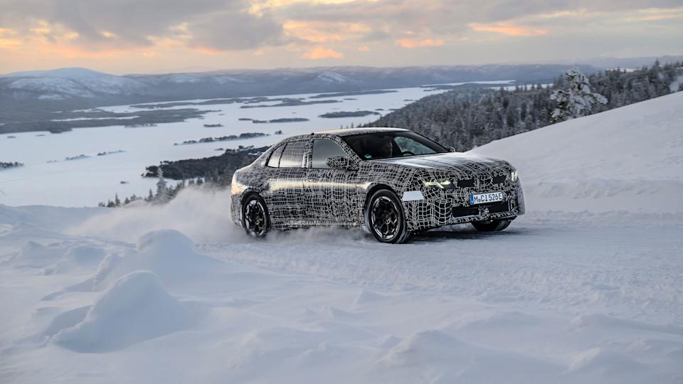 BMW's i3 prototype on a course in Sweden