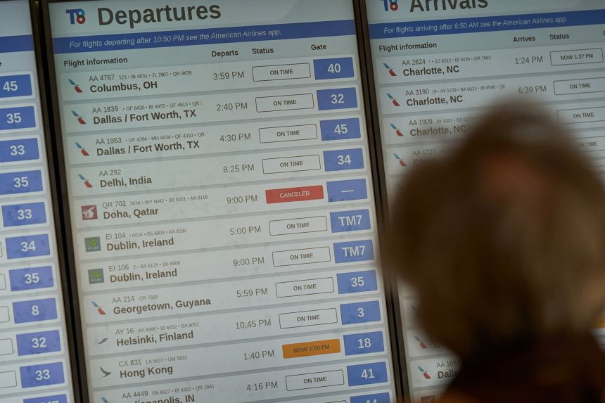 Travelers are advised to check their insurance policies to see if they are covered in the event of disruption caused by conflict.