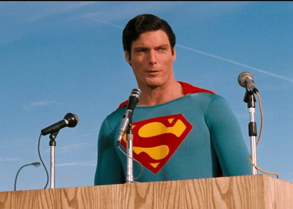 Christopher Reeve in ‘Superman IV: The Quest for Peace’. -
