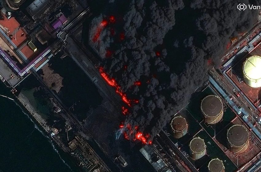  Damage at drone-hit Russian oil depot laid bare by satellite images
