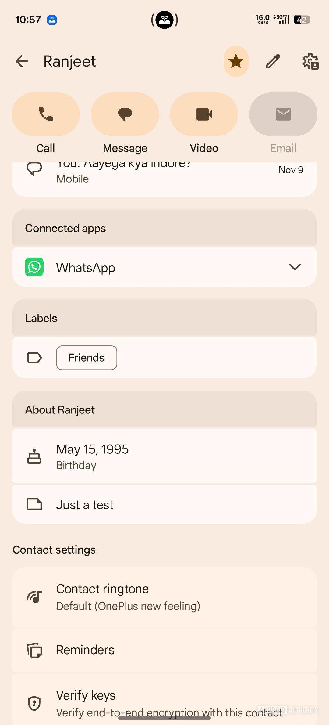 contacts profile page old 2