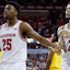 Wisconsin Badgers guards John Blackwell and Nick Boyd.