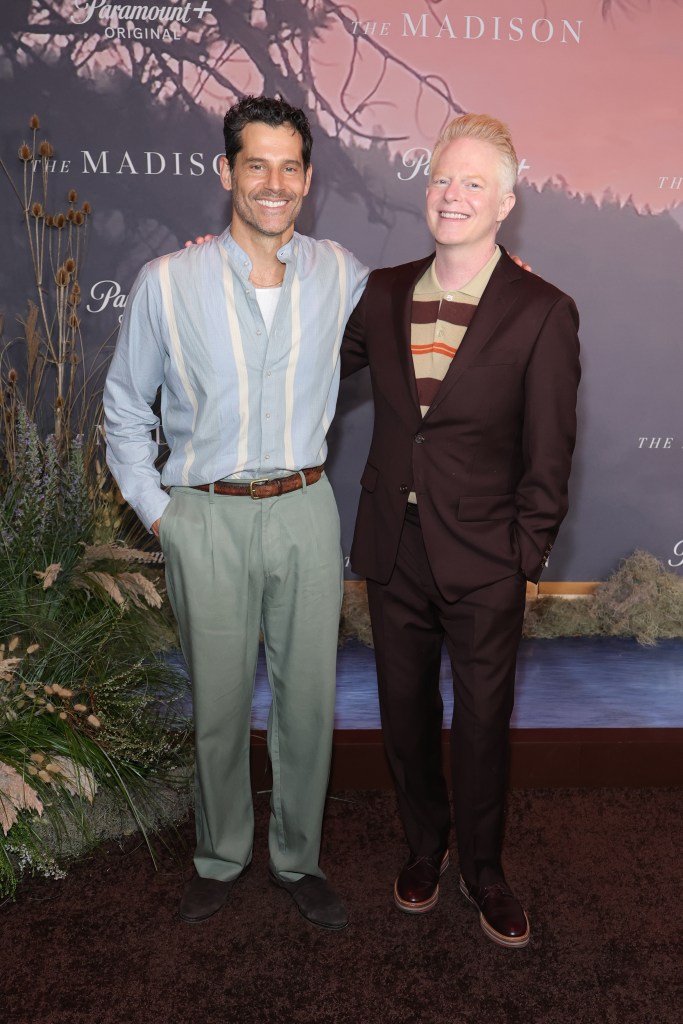 Eduardo Ramos and Jesse Tyler Ferguson attend the premiere of "The Madison"