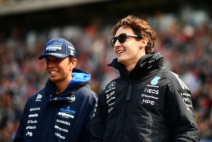 George Russell, Mercedes, Alexander Albon, Williams