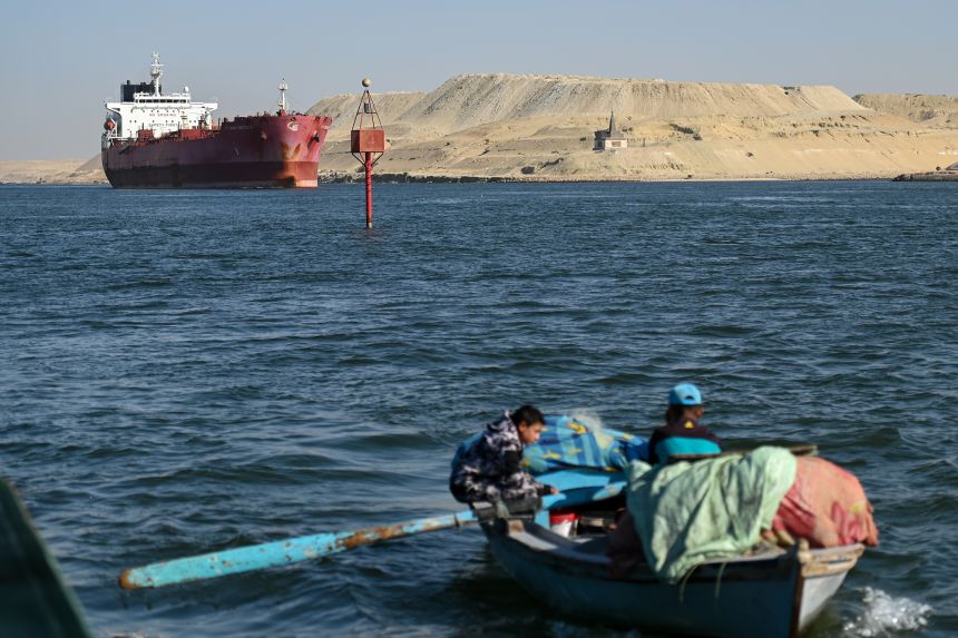 Egypt earns between $700 and $800 million a month from the Suez Canal.