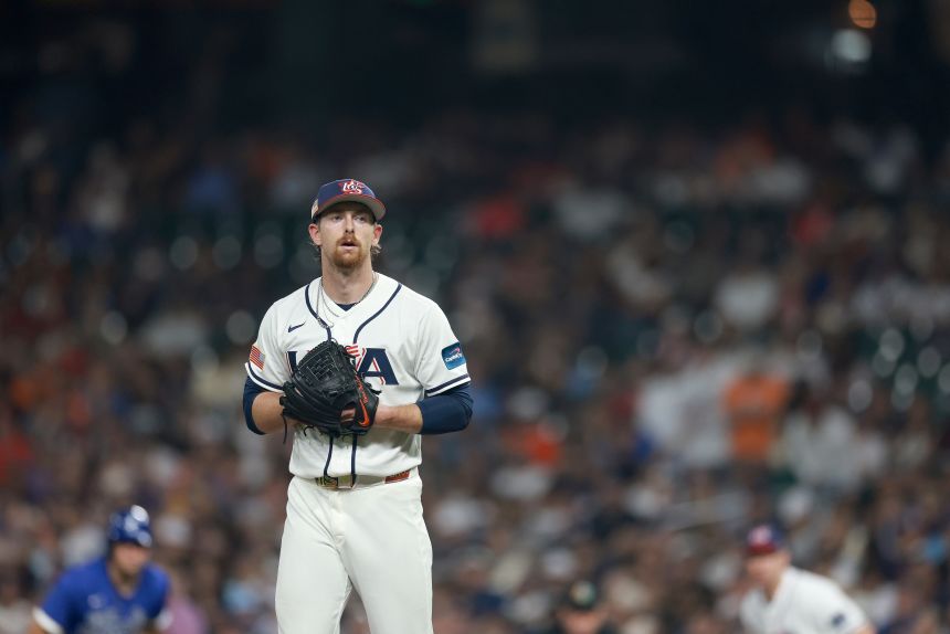 Nolan McLean looks on during the pool play game against Italy last week.