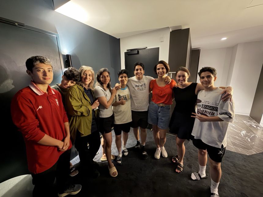 Members of the Iranian team who were granted asylum.