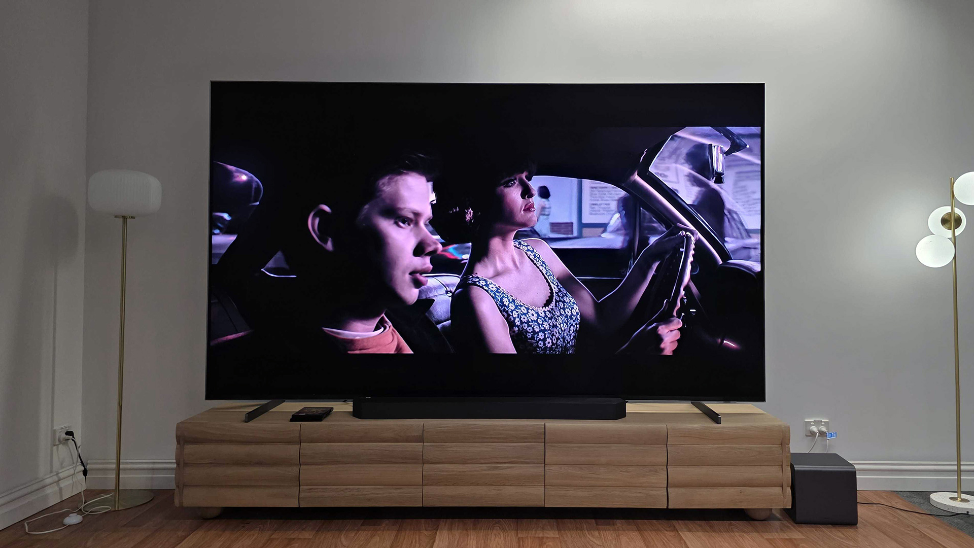 Samsung's MR95F Micro RGB TV in a living room setting