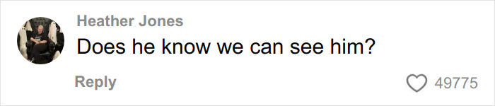 Comment reading does he know we can see him with 49775 likes on a social media post about Burger King boss biting Whopper video. Comment reading does he know we can see him with 49775 likes on a social media post about Burger King boss biting Whopper video.