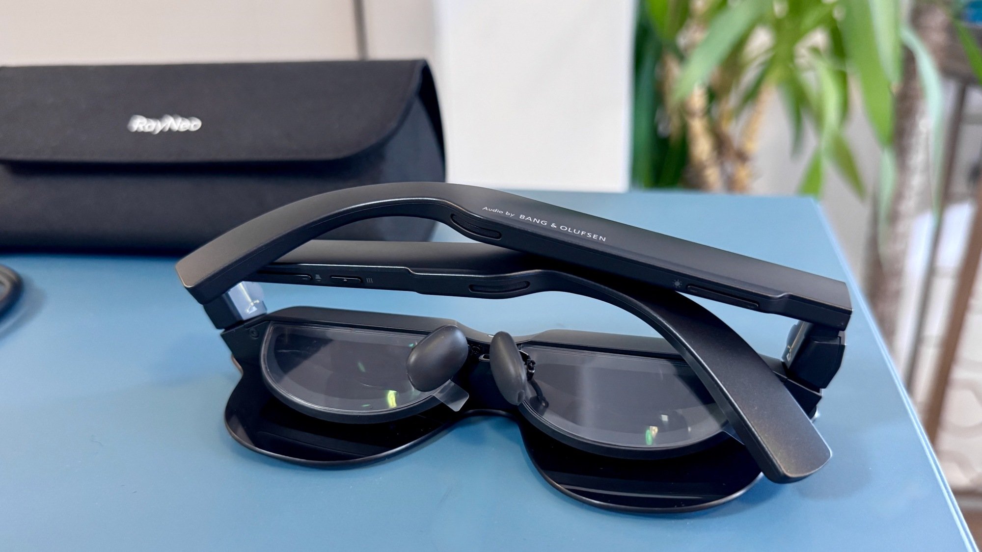 up-close look at RayNeo Air 4 Pro AR/XR Glasses.