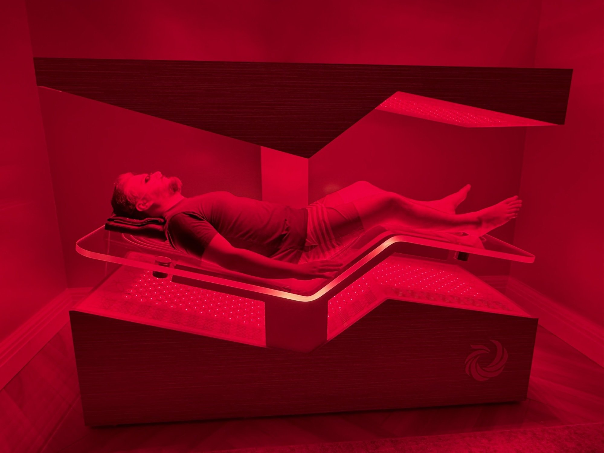 a man lies inside the ammortal chamber