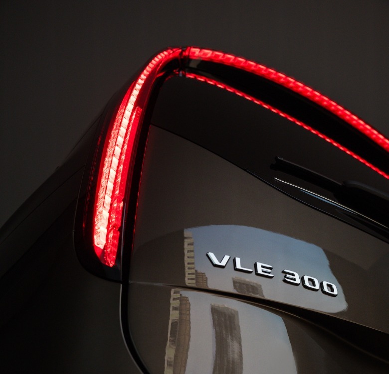 brown 2027 Mercedes VLE rear taillights