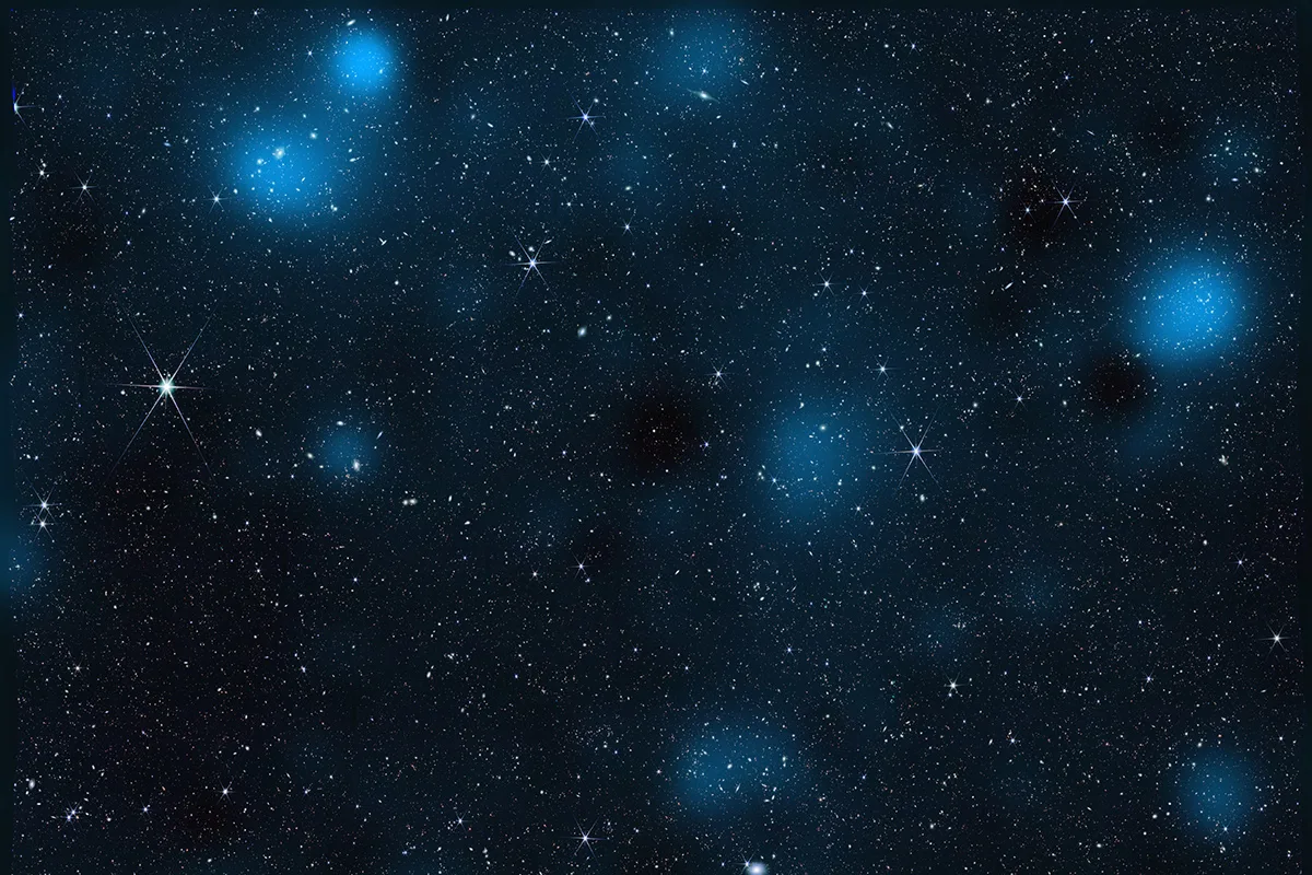 Section of a dark matter map created by the James Webb Space Telescope. Credit: NASA/STScI/J. DePasquale/A. Pagan