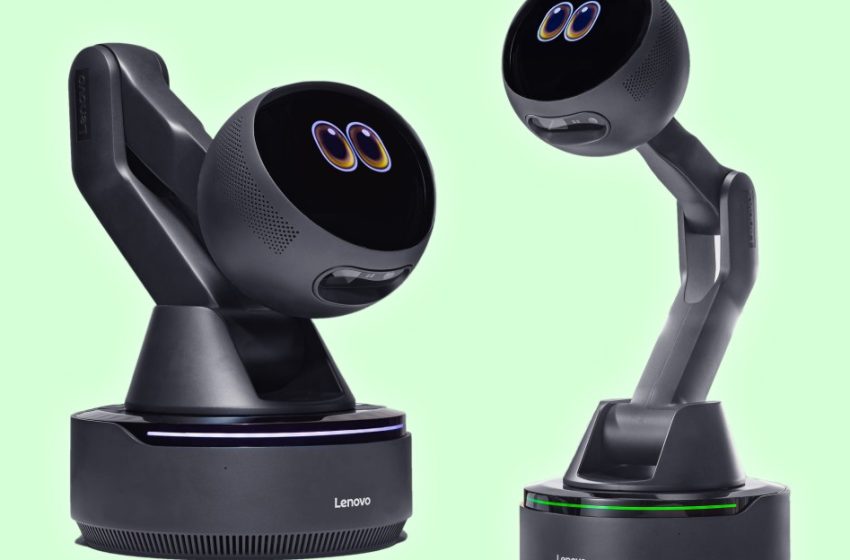  A robot arm with puppy dog eyes is one of Lenovo’s desktop AI concepts