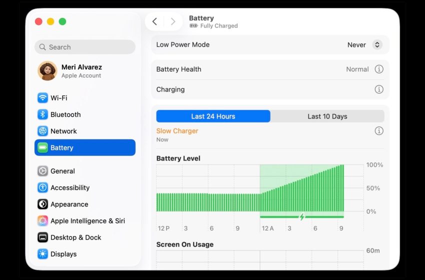  macOS Tahoe 26.4 Adds Slow Charger Indicator for MacBooks