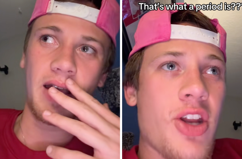  TikToker Reacts With Horror And Newfound Respect After Girlfriend Teaches Him About Periods