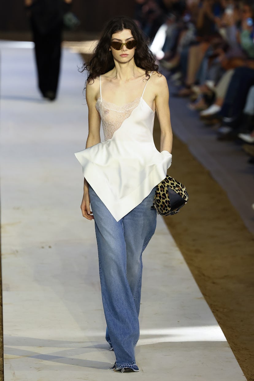 A model walks the runway during the Stella McCartney Womenswear Fall/Winter 2026-2027 show as part o...
