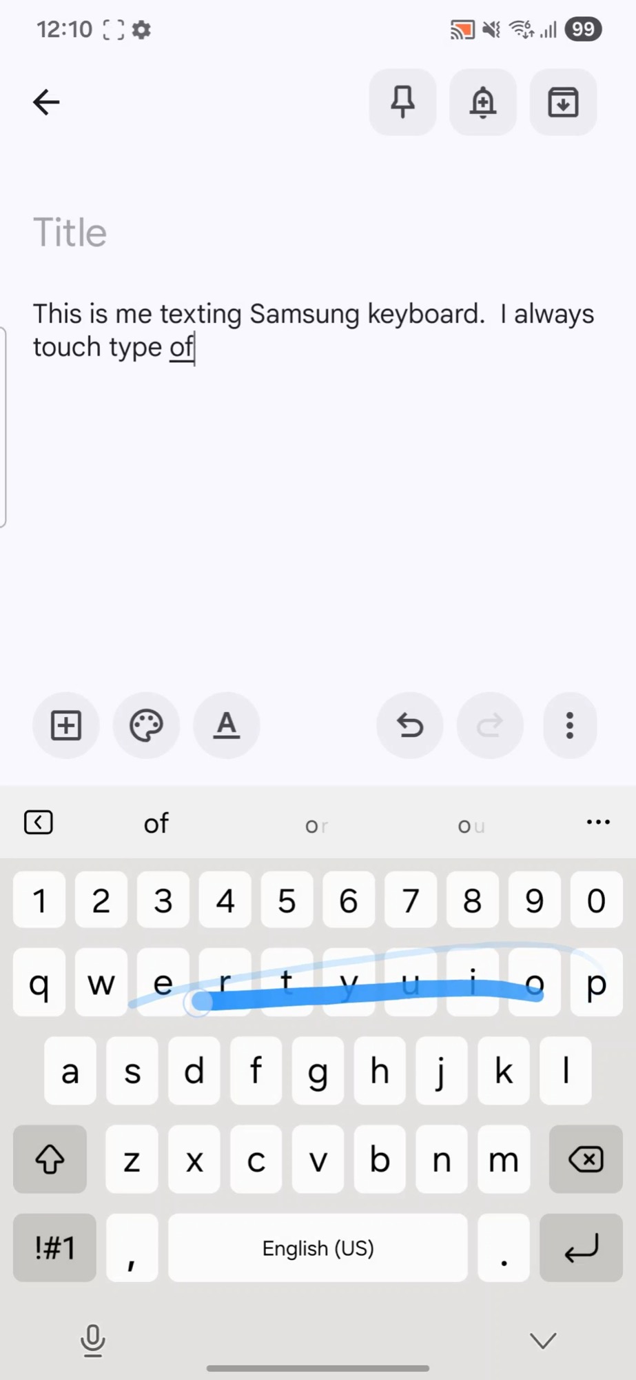 screenshot samsung keyboard wrong swipe prediction 2