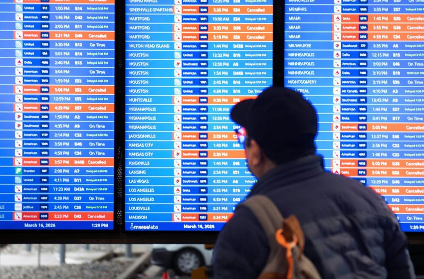  Thousands of US flights cancelled or delayed and several states under tornado watch | US News