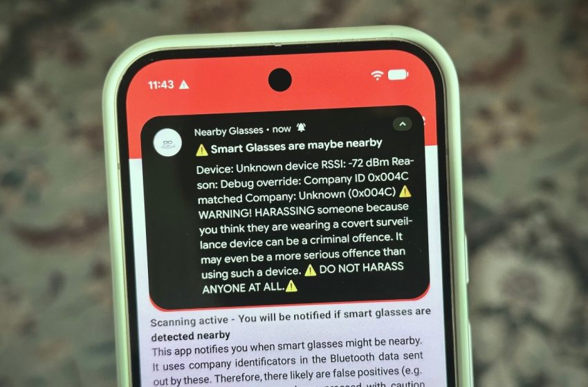  A new app alerts you if someone nearby is wearing smart glasses