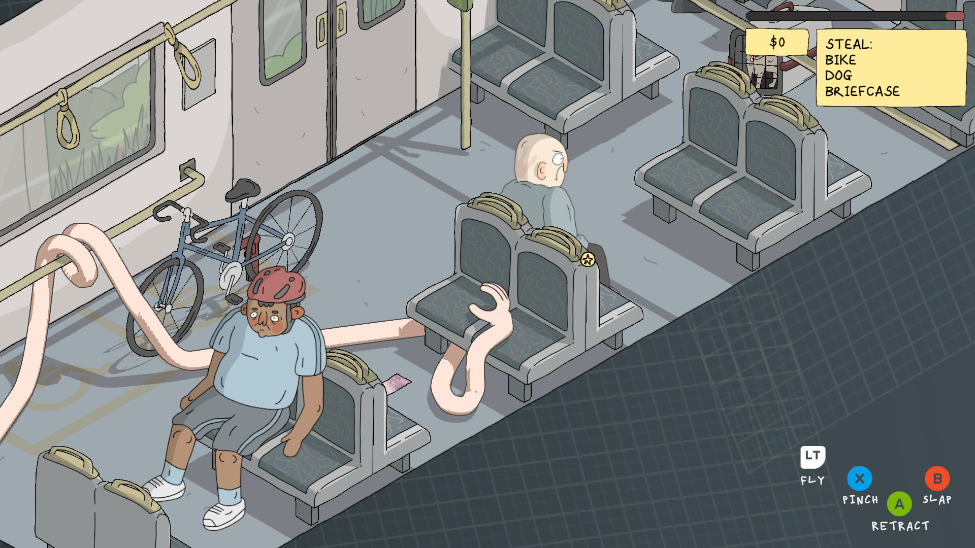 A screenshot from the video game My Arms Are Longer Now.