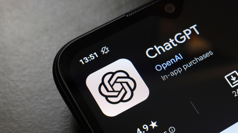 a close up of the ChatGPT app landing page showing the logo