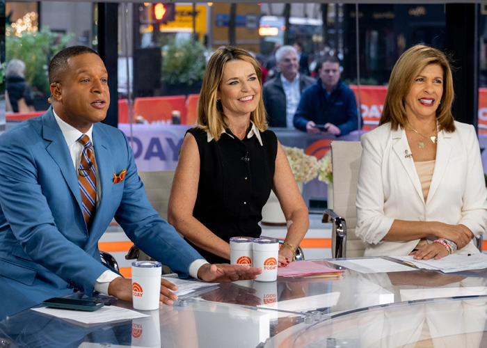 Today Show hosts seated at the news desk during a live broadcast highlighting behind-the-scenes toxic drama. Today Show hosts seated at the news desk during a live broadcast highlighting behind-the-scenes toxic drama.