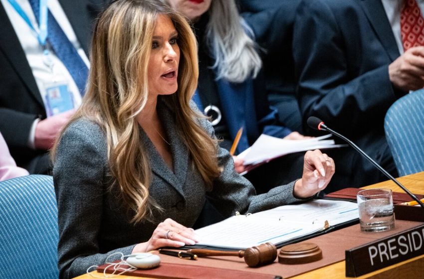  Melania Trump presides at UN Security Council meeting : NPR