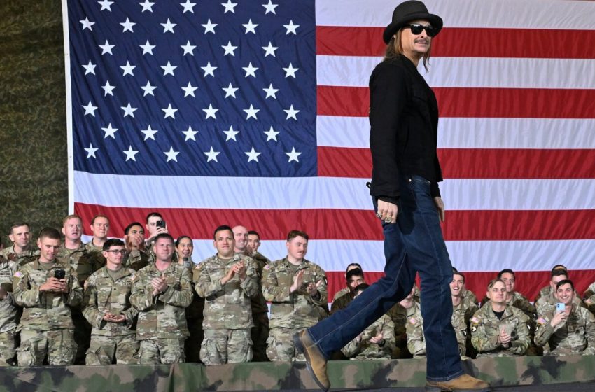  Army reviewing after helicopters hovered alongside Kid Rock’s swimming pool as he saluted : NPR