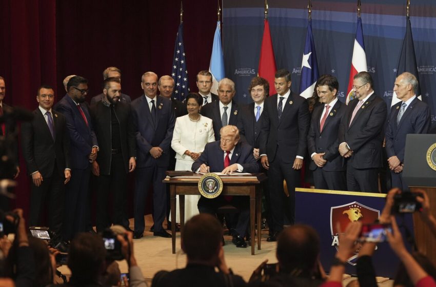  Trump vows to ‘take care of Cuba,’ praises Venezuela cooperation at summit : NPR