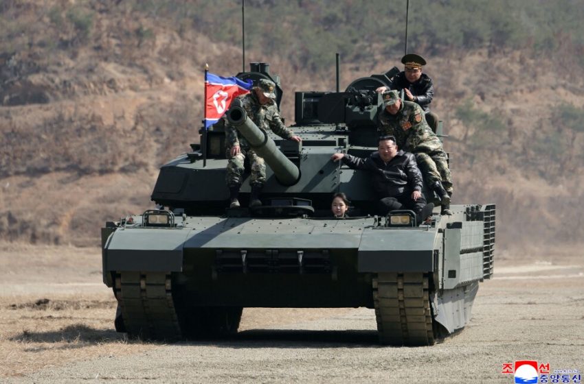  Teen daughter of North Korean leader Kim drives a tank