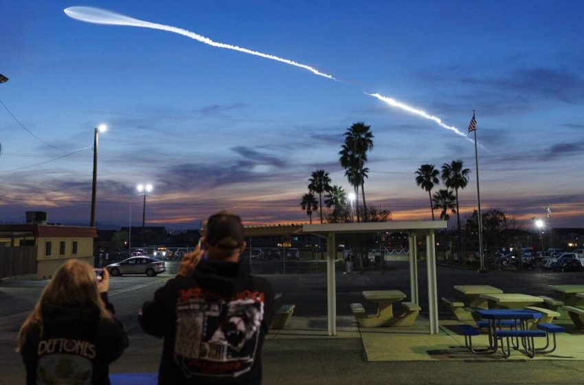  SpaceX launches rocket Monday night, seen across Southern California